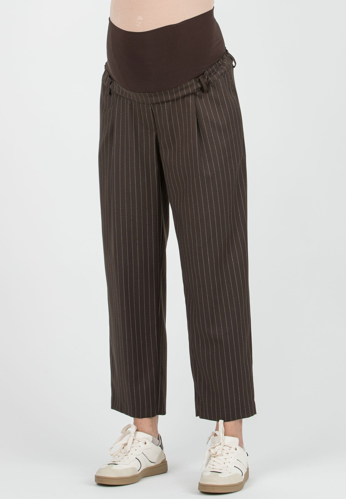 Attesa Maternity MAX - Pinstripe Maternity Trousers with Pleats