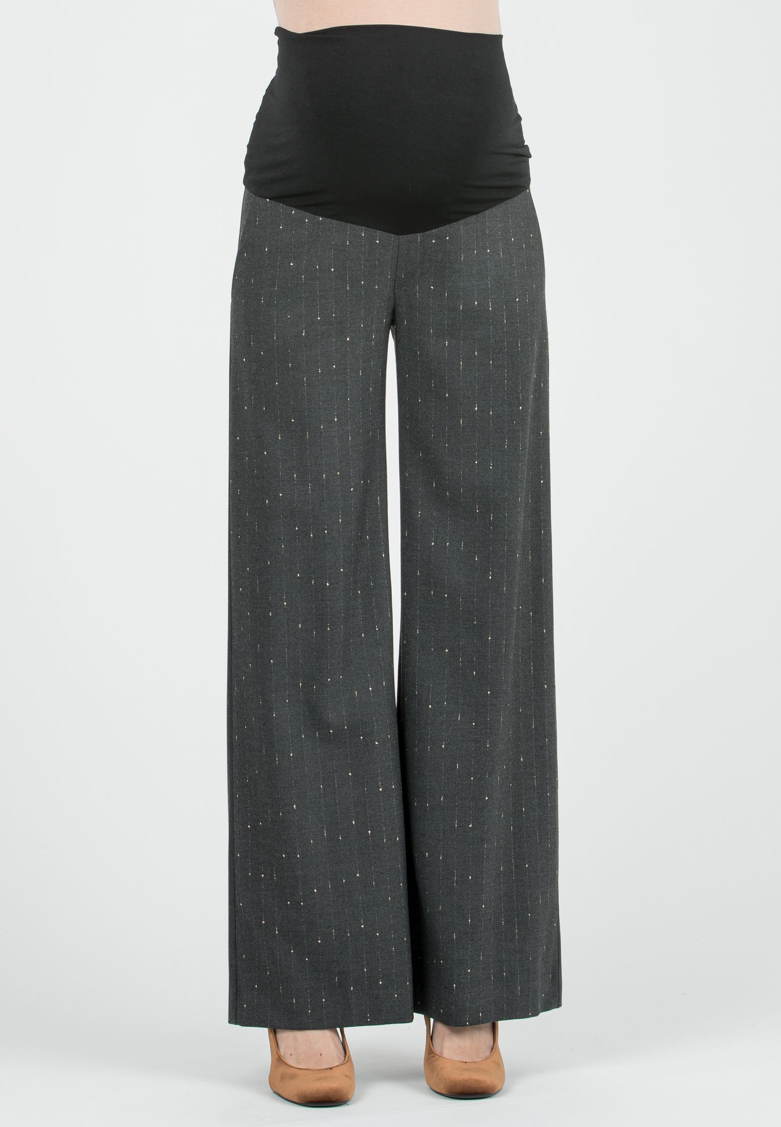 Attesa Maternity WINONA G - Maternity Striped Palazzo Trousers with Lurex