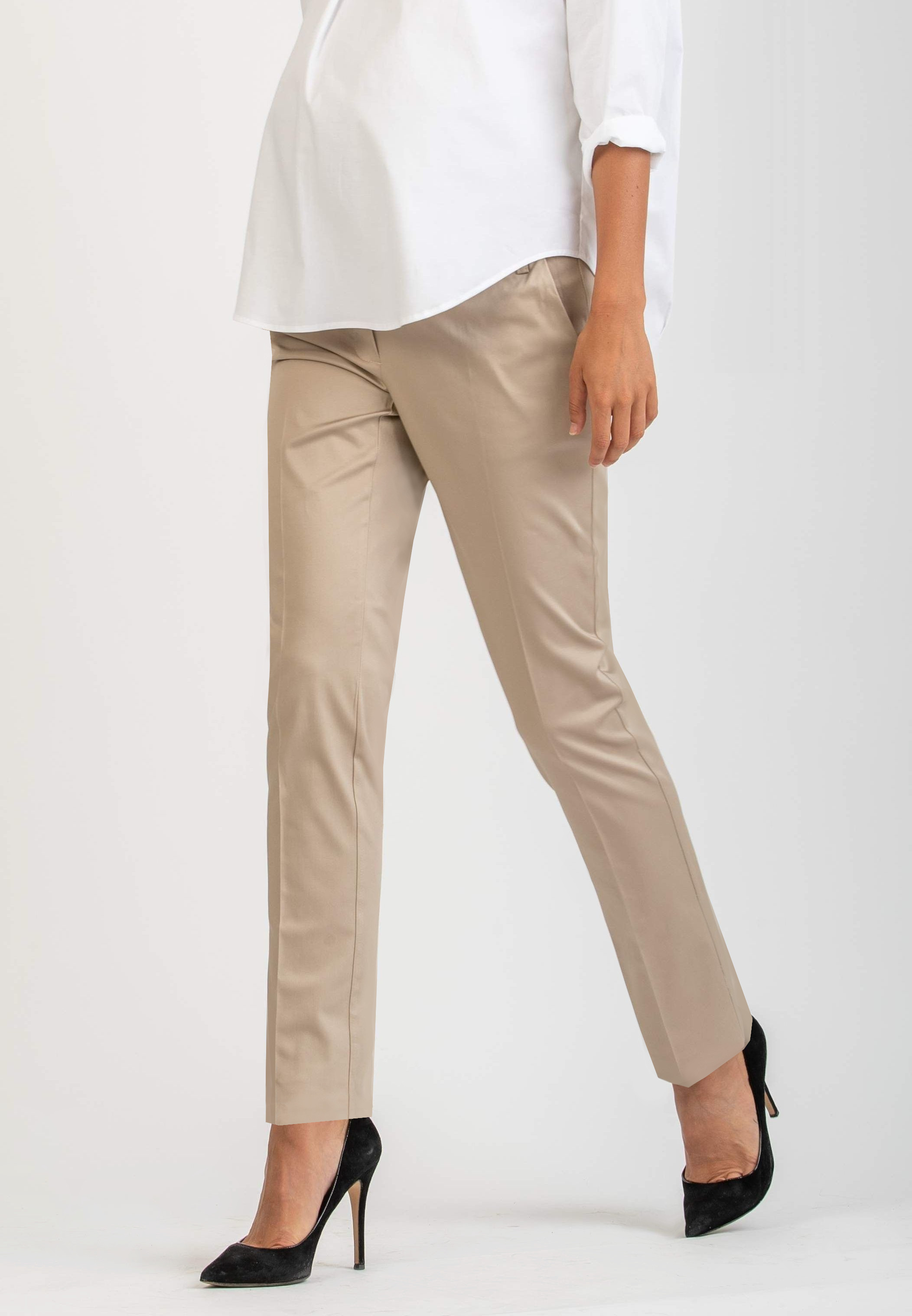 Pantaloni \u0026 Leggings - Pantalone Premaman a Gamba Dritta da Ufficio |  Attesa Maternity