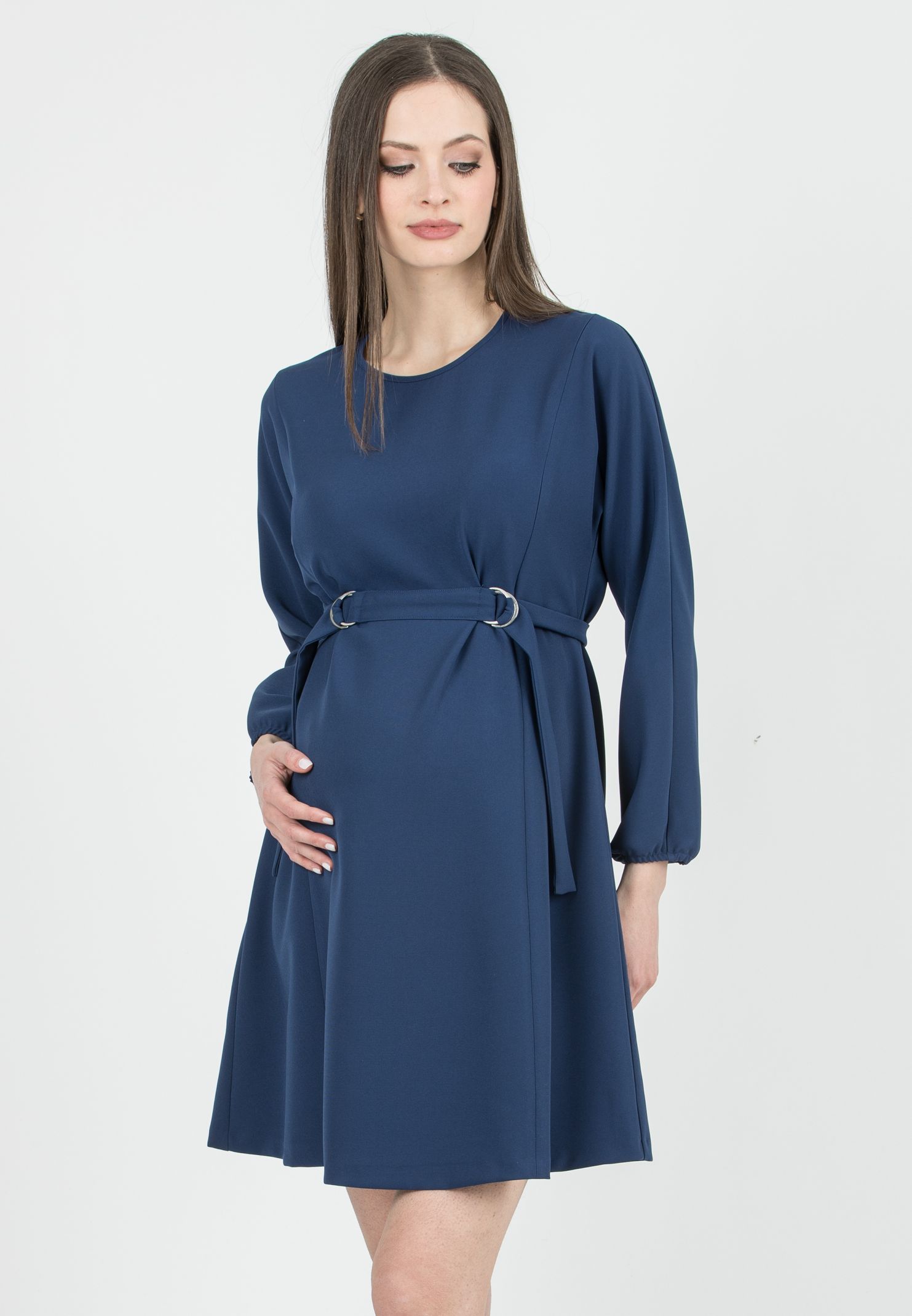 Attesa Maternity VIOLET - Maternity & Nursing Dress with Rings